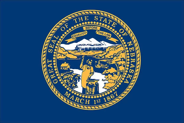 Nebraska flag. 2010 edition