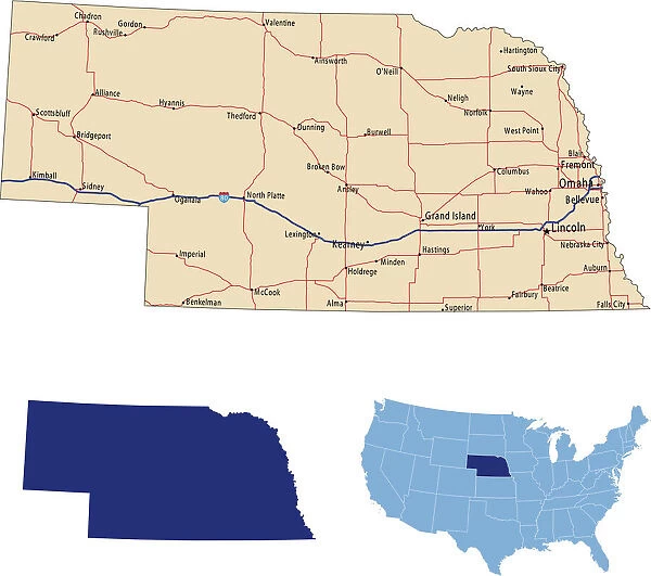 Nebraska road map