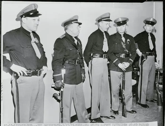 Framed Print : Nebraska State Safety Patrolmen Framed Print : Nebraska State Safety Patrolmen