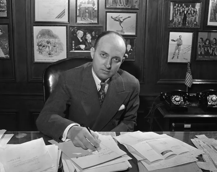Framed Print : Ned Irish. Edward Ned Irish at his desk Framed Print : Ned Irish. Edward Ned Irish at his desk