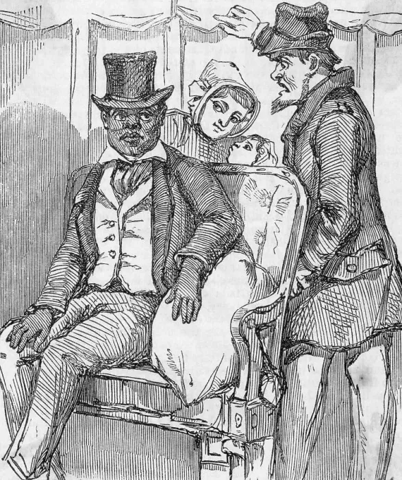 Framed Print : Negro Expulsion from Railway Car, Philadelphia Illustration Framed Print : Negro Expulsion from Railway Car, Philadelphia Illustration