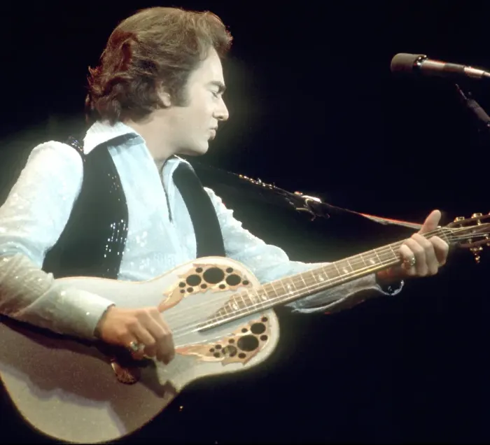 Framed Print : Neil Diamond Playing Acoustic Framed Print : Neil Diamond Playing Acoustic