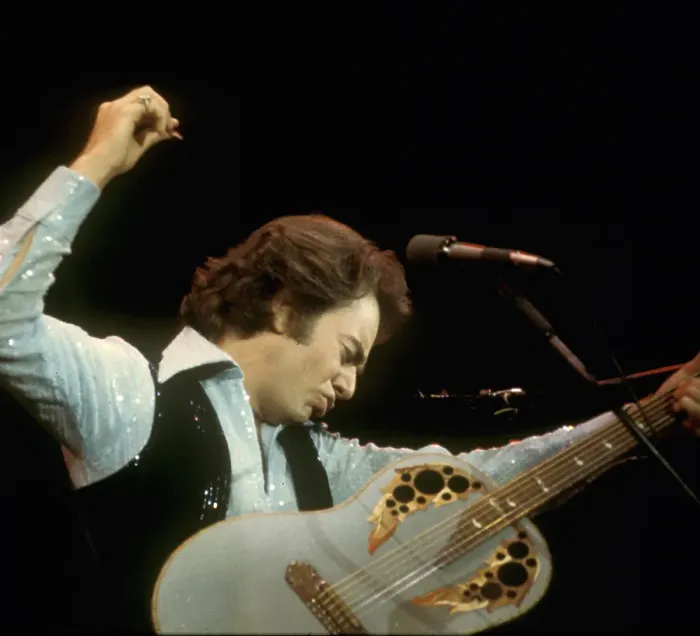 Framed Print : Neil Diamond Playing Acoustic Framed Print : Neil Diamond Playing Acoustic