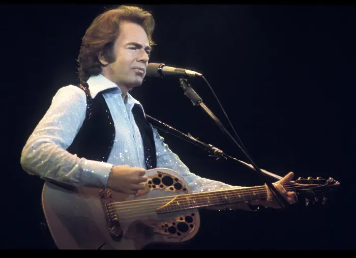 Framed Print : Neil Diamond Playing Acoustic Framed Print : Neil Diamond Playing Acoustic