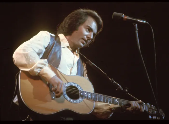 Framed Print : Neil Diamond Playing Acoustic Framed Print : Neil Diamond Playing Acoustic
