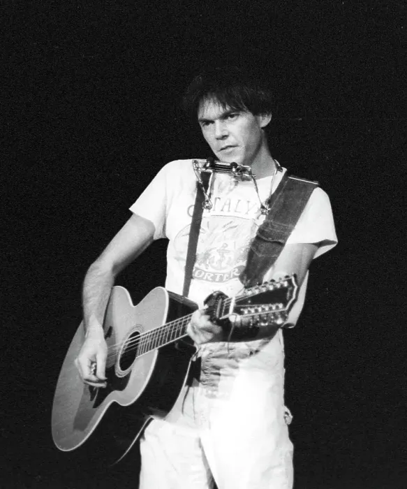 Framed Print : Neil Young Performing Framed Print : Neil Young Performing