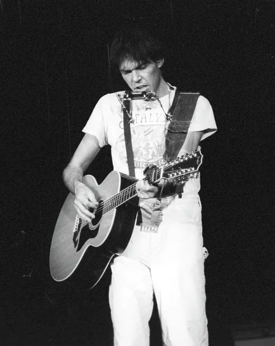 Framed Print : Neil Young Performing Framed Print : Neil Young Performing