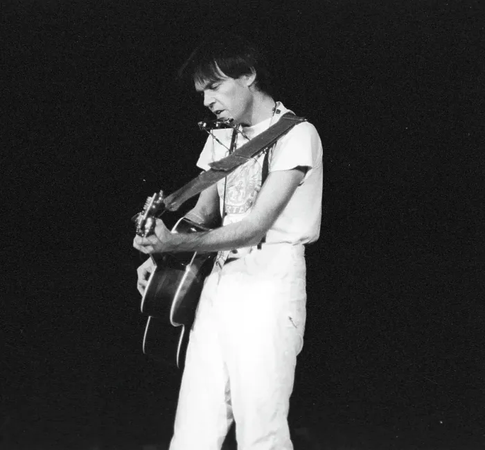 Framed Print : Neil Young Performing Framed Print : Neil Young Performing