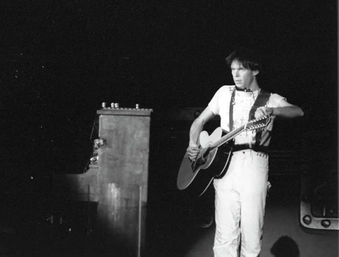 Framed Print : Neil Young Performing Framed Print : Neil Young Performing