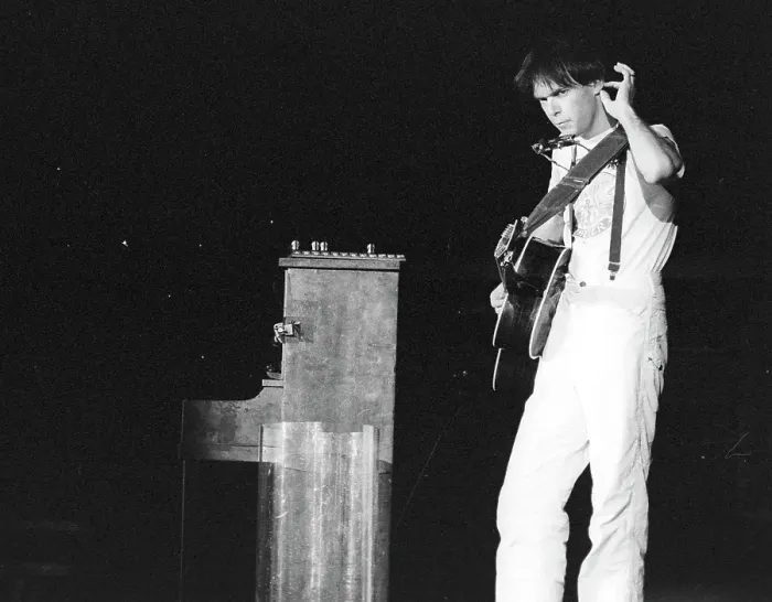 Framed Print : Neil Young Performing Framed Print : Neil Young Performing