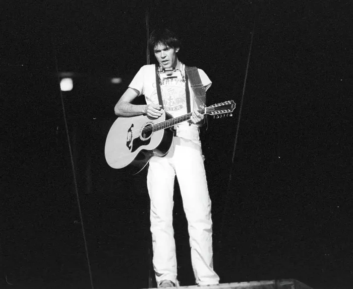 Framed Print : Neil Young Performing Framed Print : Neil Young Performing