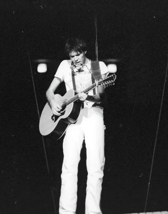 Framed Print : Neil Young Performing Framed Print : Neil Young Performing