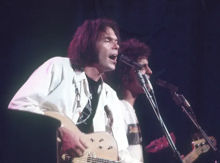 Framed Print : Neil Young Performing Framed Print : Neil Young Performing