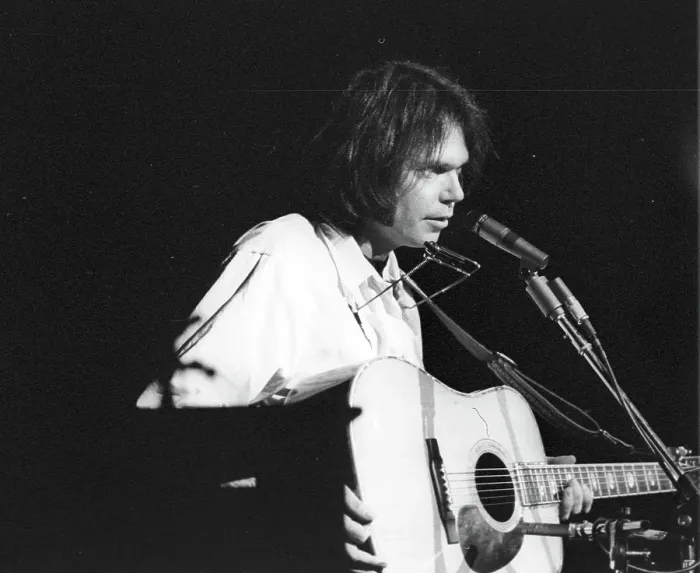 Framed Print : Neil Young Performing Framed Print : Neil Young Performing