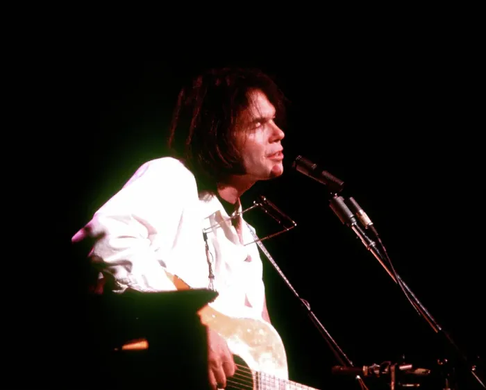 Framed Print : Neil Young Performing Framed Print : Neil Young Performing
