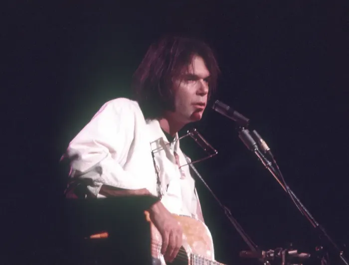 Framed Print : Neil Young Performing Framed Print : Neil Young Performing
