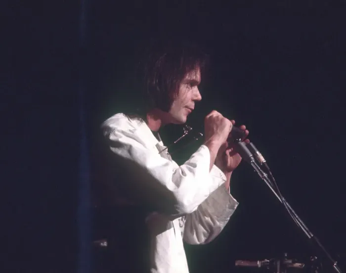 Framed Print : Neil Young Performing Framed Print : Neil Young Performing