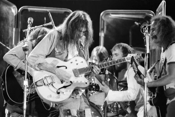 Neil Young and The Stray Gators Print, April 1, 1973. Art Prints