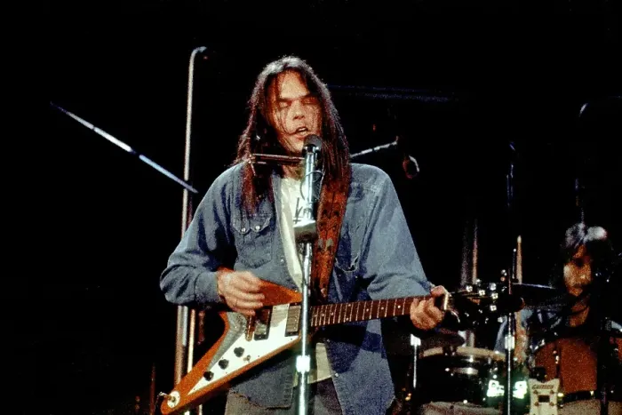 Neil Young and The Stray Gators Print 1973. Art Prints, Posters
