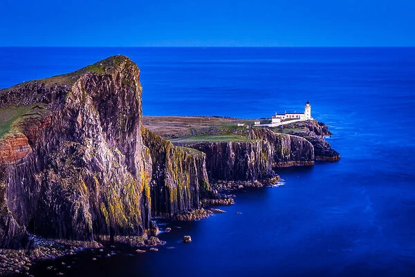 Neist Point lighthouse - viewpoint on the most westerly point on the Isle of Skye, Hebrides, Scotland, UK