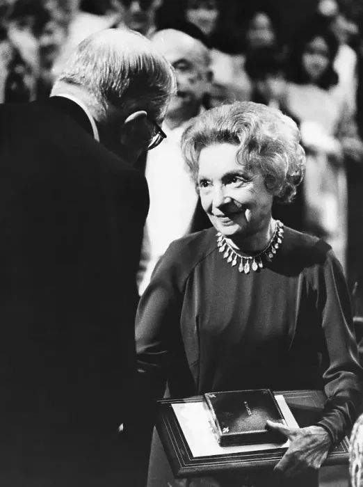 Framed Print : Nelly Sachs Accepting Nobel Prize