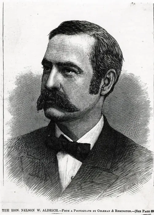 Framed Print : Nelson Aldrich Headshoulders Engraving Framed Print : Nelson Aldrich Headshoulders Engraving