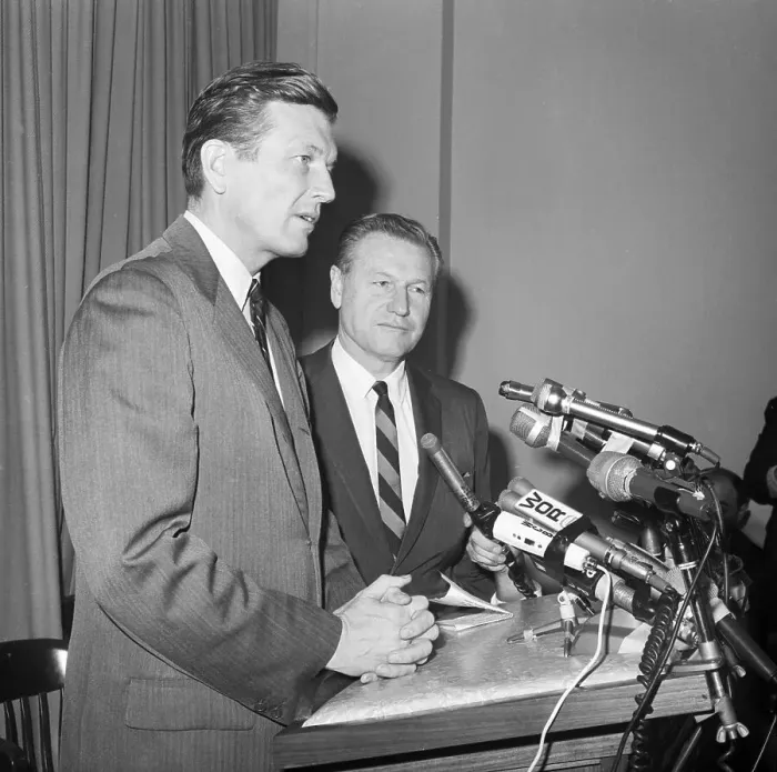 Framed Print : Nelson Rockefeller Meeting with John Lindsay Framed Print : Nelson Rockefeller Meeting with John Lindsay