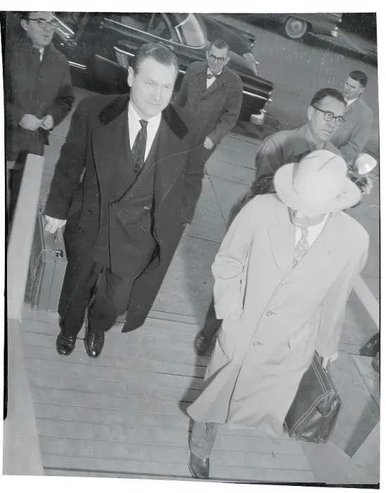 Framed Print : Nelson Rockefeller and Sherman Adams Entering a Building Framed Print : Nelson Rockefeller and Sherman Adams Entering a Building