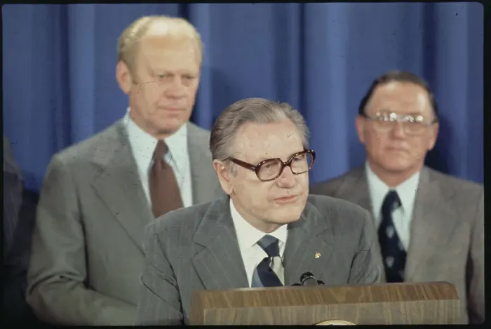 Framed Print : Nelson Rockefeller Speaking Framed Print : Nelson Rockefeller Speaking