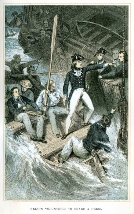 Framed Print : Nelson volunteers to board a prize Framed Print : Nelson volunteers to board a prize