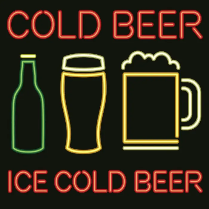 Framed Print : Neon Beer Signage Framed Print : Neon Beer Signage