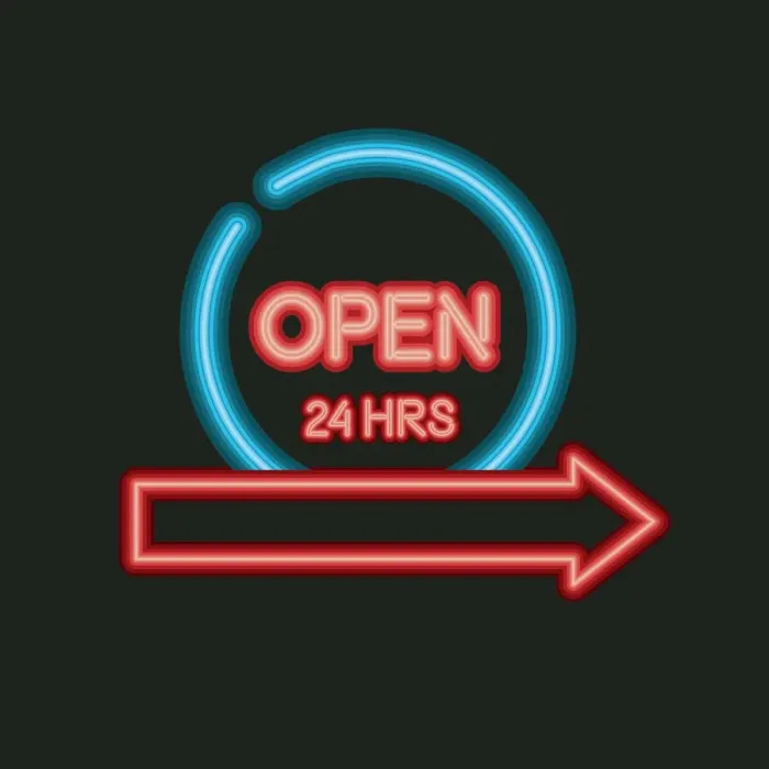 Framed Print : Neon open sign