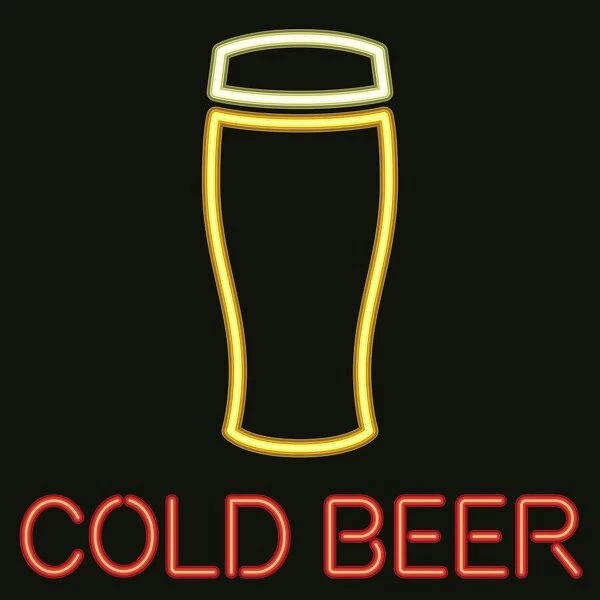 Neon Sign Cold Beer Icon