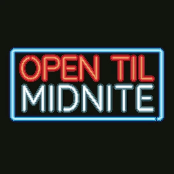 Neon Sign Open Late Icon