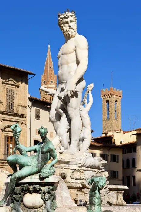 Framed Print : Neptune fountain, Piazza della Signoria, Florence Framed Print : Neptune fountain, Piazza della Signoria, Florence