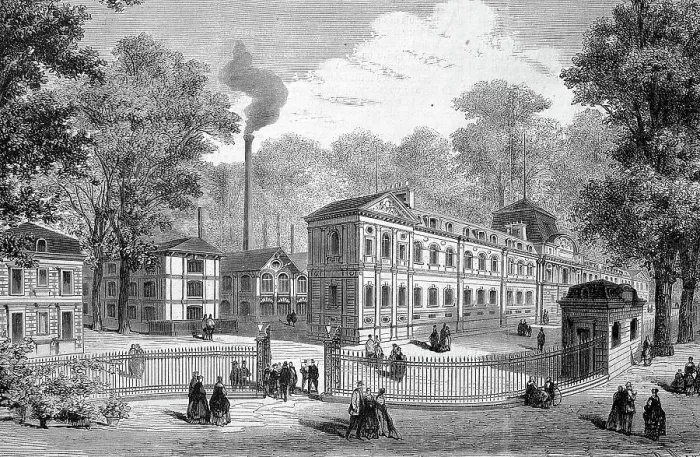 Framed Print : New buildings of the imperial porcelain manufactory in Sevres, Manufacture royale de porcelaine de Sevres is one of the most important European manufactories for the production of fritted porcelain, 1869, France, Historic Framed Print : New buildings of the imperial porcelain manufactory in Sevres, Manufacture royale de porcelaine de Sevres is one of the most important European manufactories for the production of fritted porcelain, 1869, France, Historic