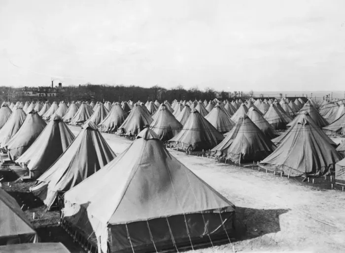 Framed Print : New Deal Encampment Framed Print : New Deal Encampment