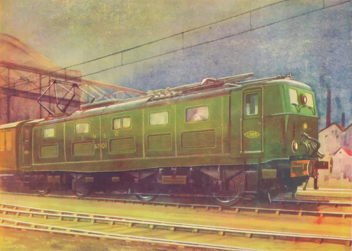 Framed Print : New Electric Locomotive, L.N.E.R. leaving Manchester London Road Station, 1940 Framed Print : New Electric Locomotive, L.N.E.R. leaving Manchester London Road Station, 1940