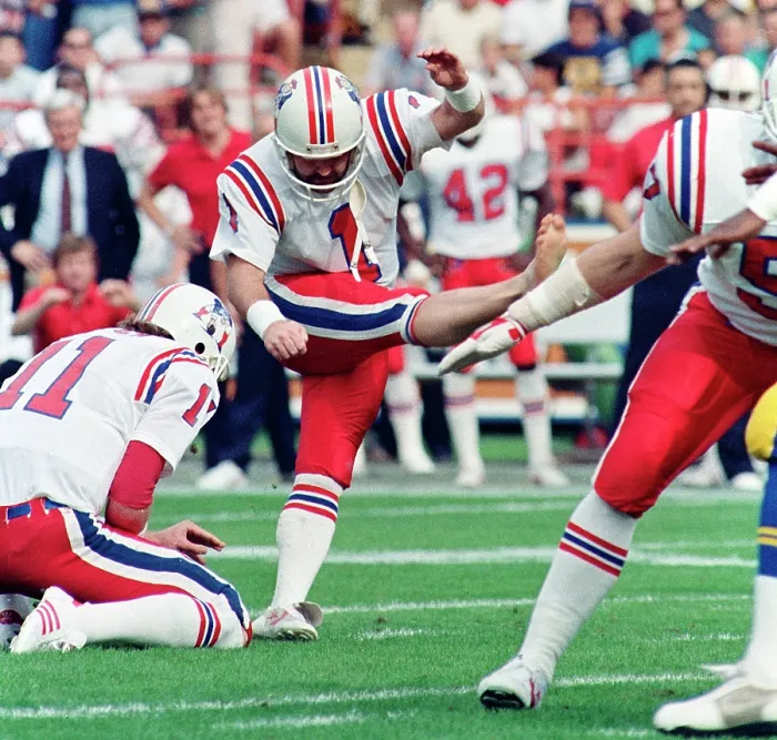 Framed Print : New England Patriots Kicker Tony Franklin Framed Print : New England Patriots Kicker Tony Franklin