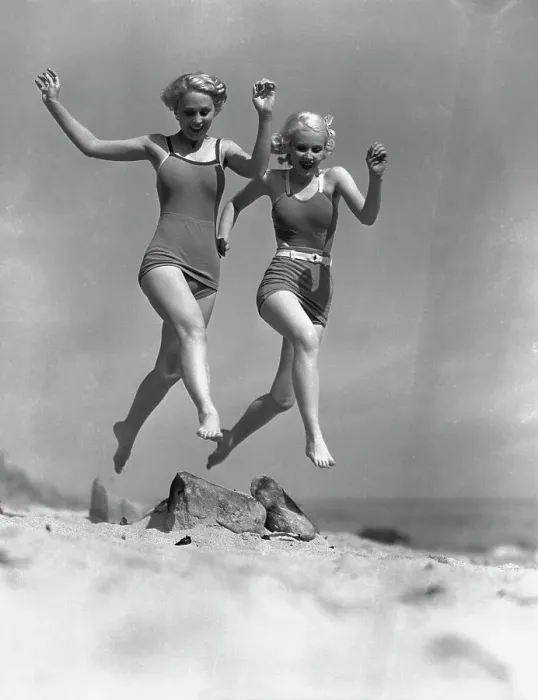 Framed Print : New Fox Film Players at the Beach Framed Print : New Fox Film Players at the Beach