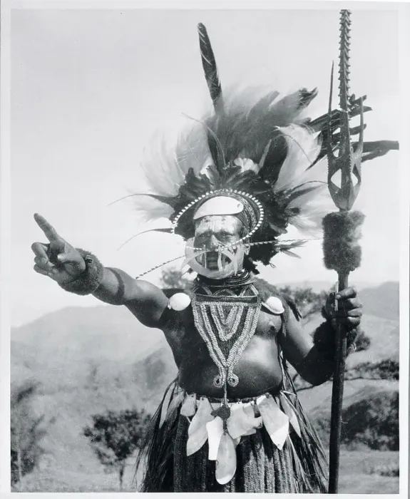 Framed Print : New Guinea Chief in Honorary Costume Framed Print : New Guinea Chief in Honorary Costume