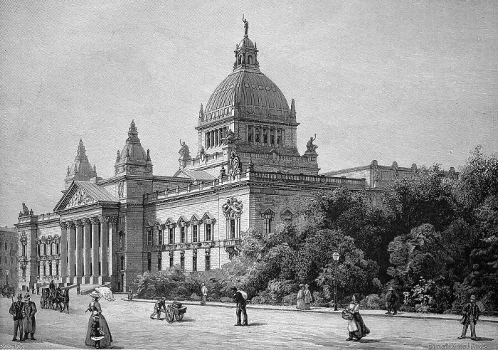 Framed Print : The New Imperial Court Building in Leipzig, Germany, c. 1900, Historic, digital reproduction of an original 19th-century artwork Framed Print : The New Imperial Court Building in Leipzig, Germany, c. 1900, Historic, digital reproduction of an original 19th-century artwork