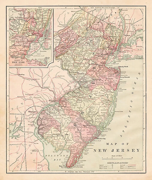 New Jersey map 1881