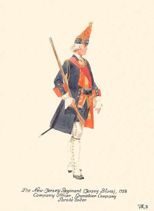 Framed Print : New-Jersey Regiment Company officer Framed Print : New-Jersey Regiment Company officer