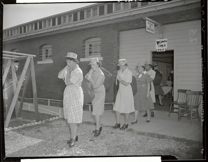 Framed Print : New Military Women Getting Inoculated Framed Print : New Military Women Getting Inoculated