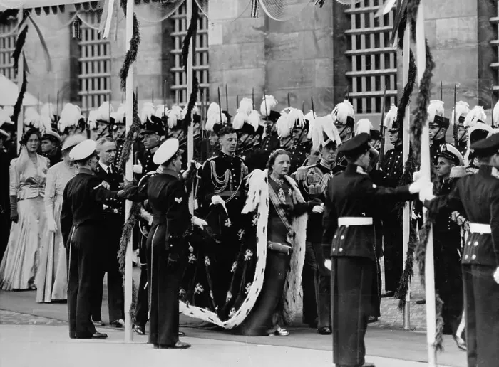 Framed Print : New Queen Juliana and Prince Bernhard During Ceremonial Framed Print : New Queen Juliana and Prince Bernhard During Ceremonial