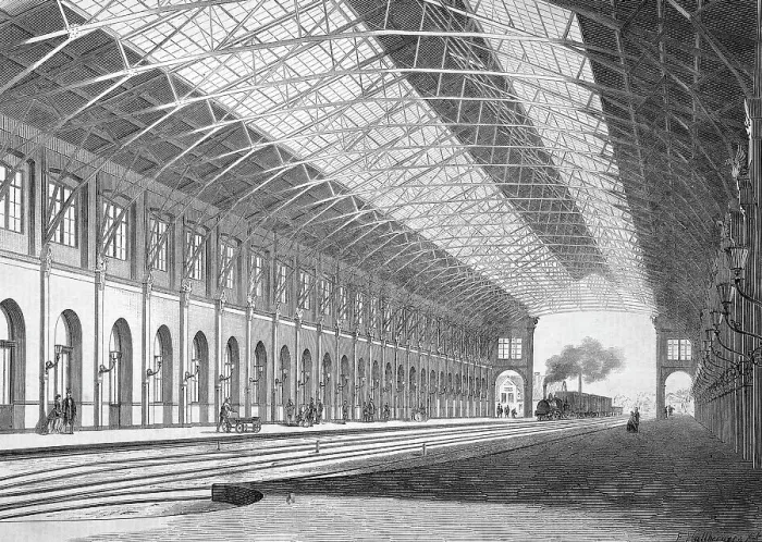 Framed Print : The new railway station in Stuttgart around 1890, Baden-Wuerttemberg, Germany, Historic, digitally restored reproduction of an original 19th century painting, exact original date unknown Framed Print : The new railway station in Stuttgart around 1890, Baden-Wuerttemberg, Germany, Historic, digitally restored reproduction of an original 19th century painting, exact original date unknown