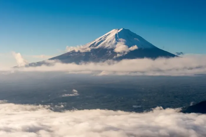 Framed Print : New snow Fuji Framed Print : New snow Fuji