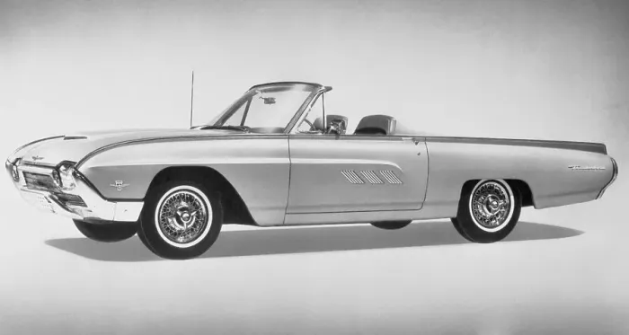 Framed Print : New Thunderbird in Showroom