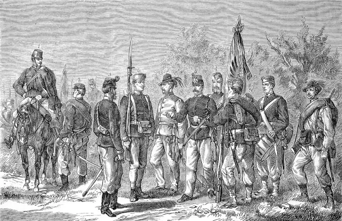 Framed Print : The new uniform of the Austrian infantry army, soldiers, army, Austria, digitally restored reproduction of an original 19th century pattern, exact original date unknown Framed Print : The new uniform of the Austrian infantry army, soldiers, army, Austria, digitally restored reproduction of an original 19th century pattern, exact original date unknown
